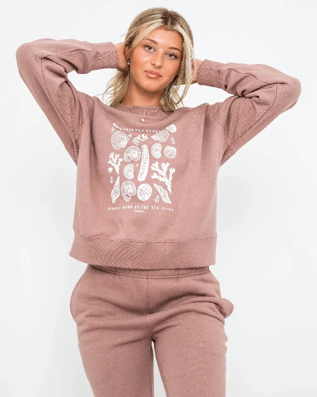 Shells Sweatshirt in Hazy Pink