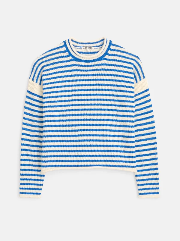 Mariner Striped Rollneck Sweater in Cotton